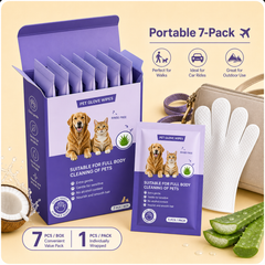 Portable pet cleaning glove wipes travel pack for dogs and cats | Dog Dad