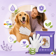 no-rinse pet grooming glove wipes for dogs and cats - product image 4