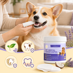 pet dental finger wipes for dogs and cats disposable oral cleaning pads - product image 2