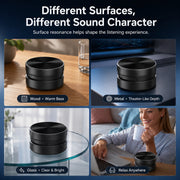 Vibration Bluetooth speaker used on wood, metal and glass surfaces