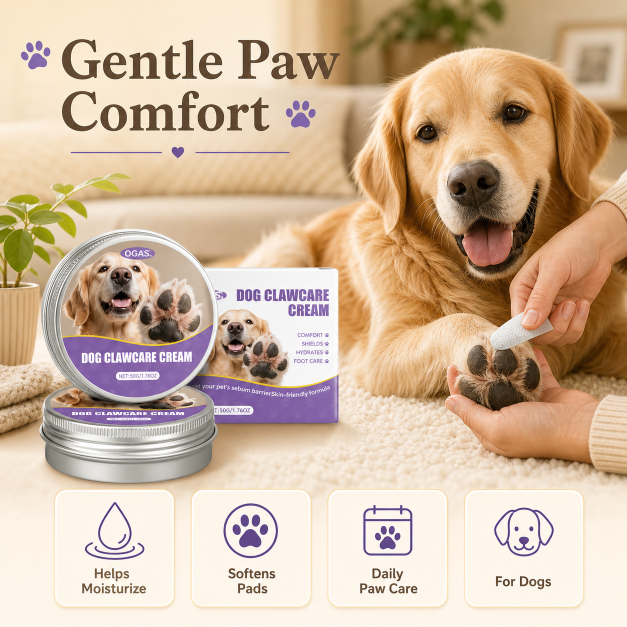 Dog Paw Balm and Nose Moisturizer - how to use image | Dog Dad