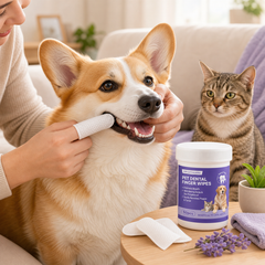 pet dental finger wipes for dogs and cats disposable oral cleaning pads - product image 6