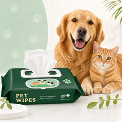 Everyday dog and cat cleanup routine with 100-count pet wipes