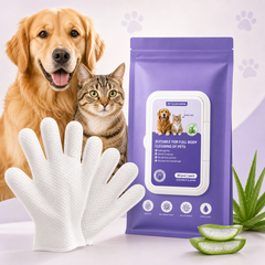 no-rinse pet grooming glove wipes for dogs and cats - product image 7