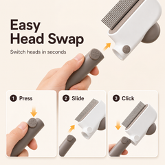 3-in-1 pet grooming comb for dogs and cats - product image 2