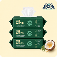 100-count no-rinse pet cleaning wipes for everyday dog and cat care