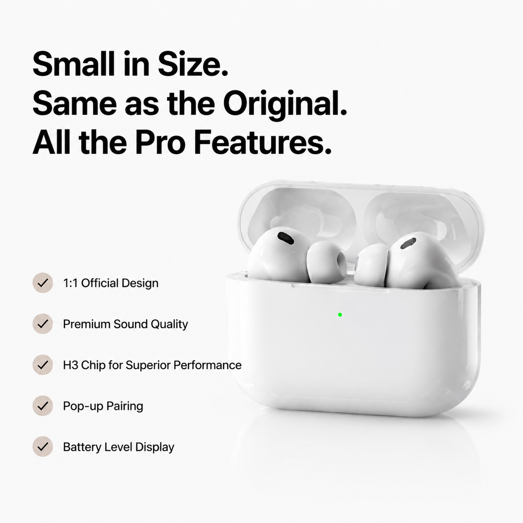 DOGDAD Pro3 wireless earbuds with premium sound, smart pairing, and battery display