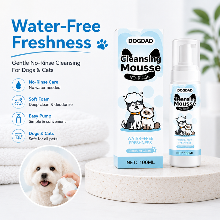 No-rinse pet cleaning mousse for dogs and cats - no rinse cleaning mousse waterless bath foam main