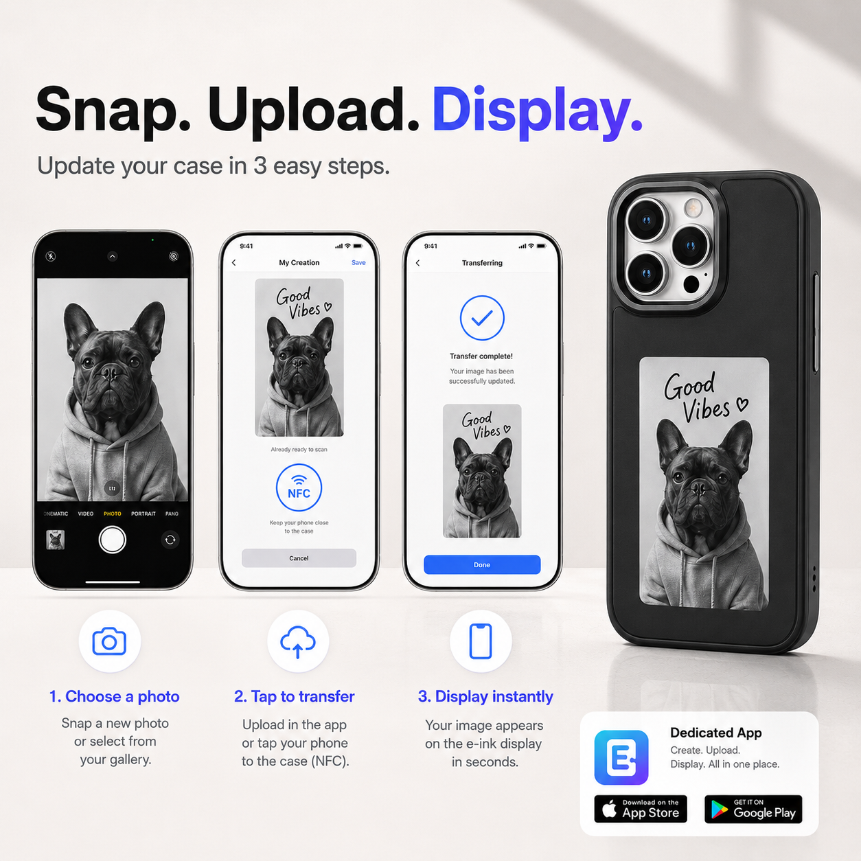 How to update the E-Ink phone case display