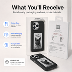 Smart E-Ink phone case packaging and box contents