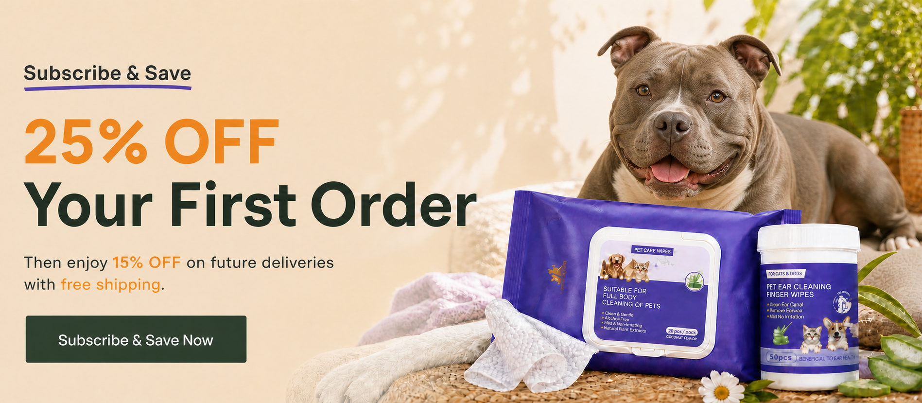 Dog Dad subscribe and save pet cleaning routine